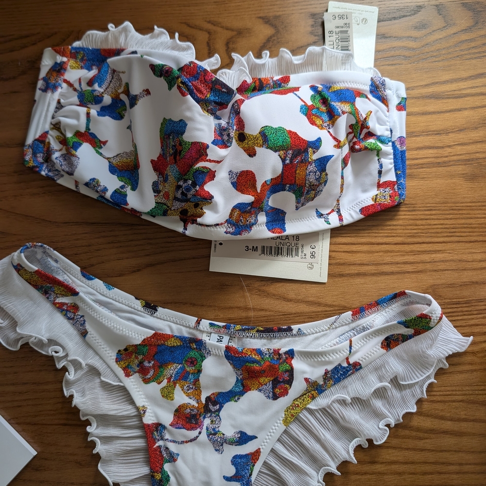 Alala Multicolor Ruffle Bikini Set